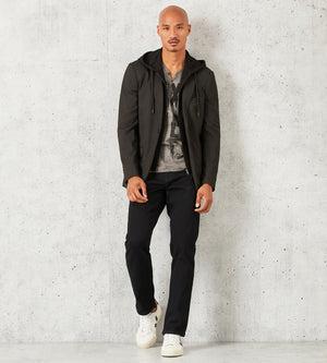 Modern Fit Knit Blazer with Detachable Hood