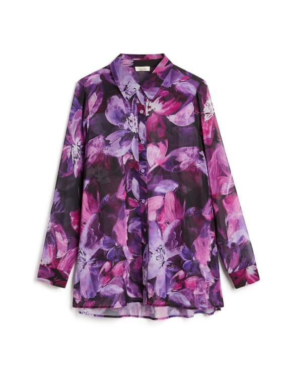 Floral Print Button-Up Blouse