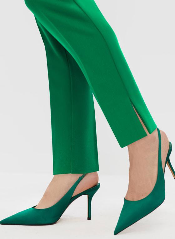 Slit Detail Slim Leg Pants