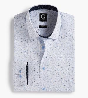 Slim Fit Floral Print Dress Shirt