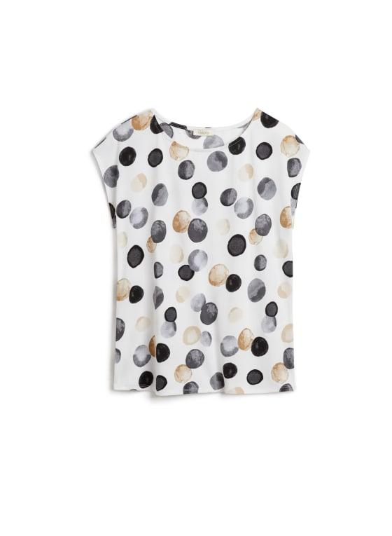 Dot Print Short Sleeve Top