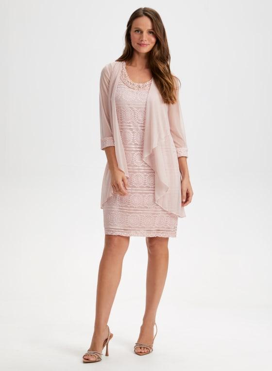 Sleeveless Lace Dress & Jacket Set