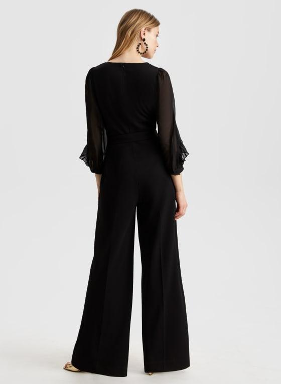 Ruffle Sleeve Wide Leg Jumpsuit