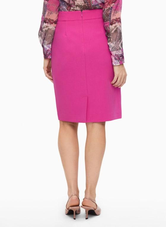 Decorative Button Pencil Skirt