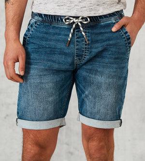 Modern Fit Pull-On Stretch Denim Shorts