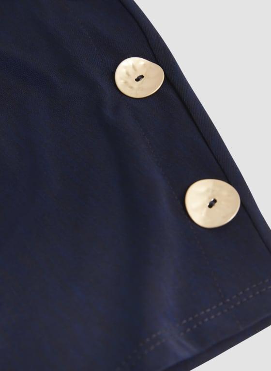 Decorative Button Detail Dress