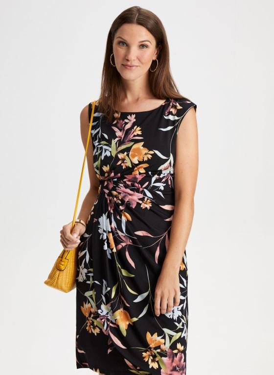 Floral Print Cap Sleeve Dress