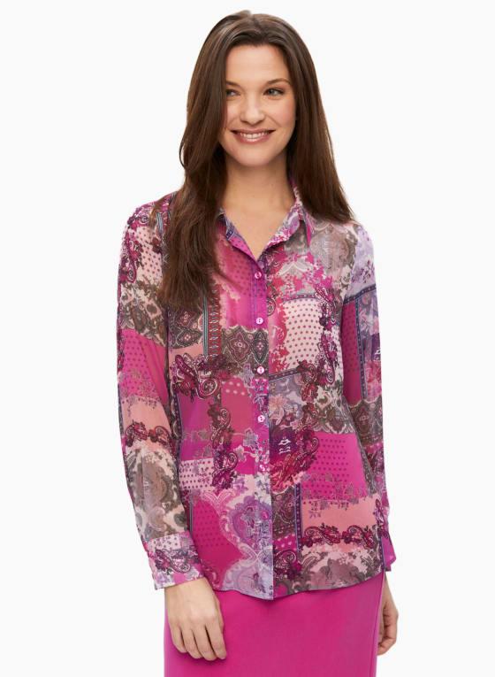 Paisley Patchwork Print Blouse