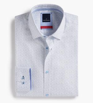 Slim Fit Stretch Non-Iron Geo Print Dress Shirt