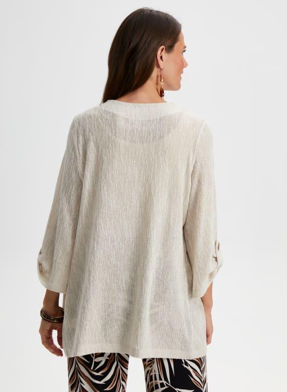 3/4 Sleeve Open Front Top