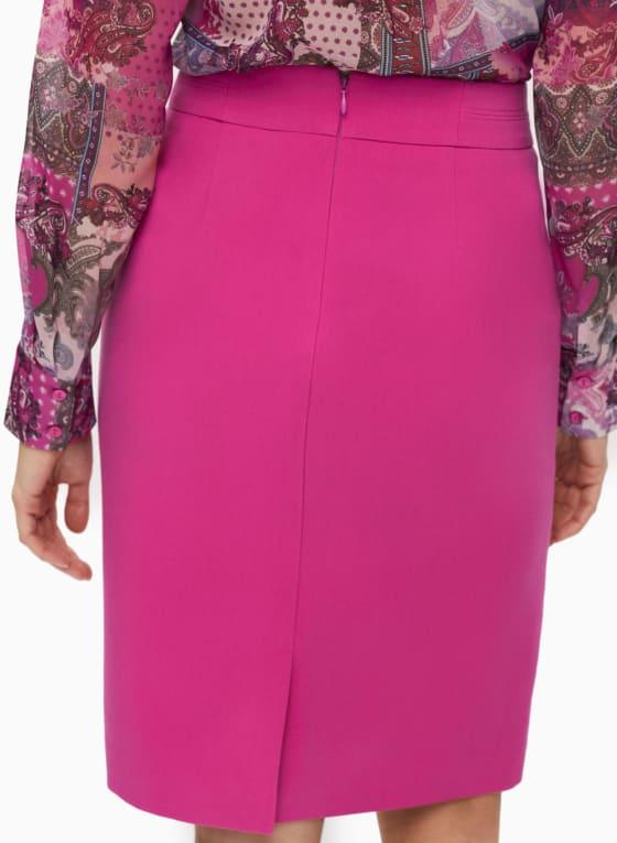 Decorative Button Pencil Skirt