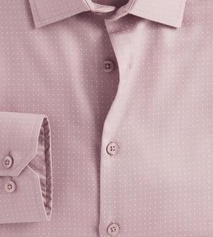 Modern Fit Non-Iron Dot Print Sateen Dress Shirt