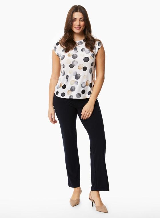 Dot Print Short Sleeve Top