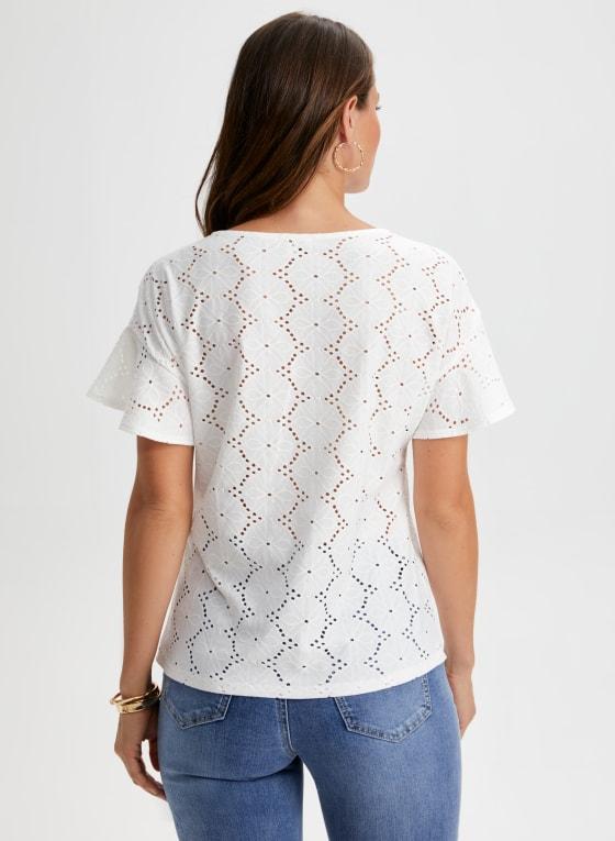 Short Sleeve Eyelet Top