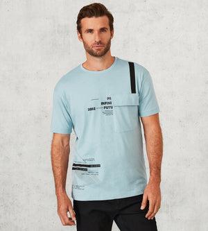 Modern Fit Short-Sleeve Crew Neck Tee with Front Patch Pocket