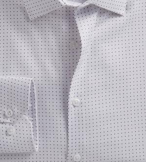 Modern Fit Non-Iron Dot Print Sateen Dress Shirt